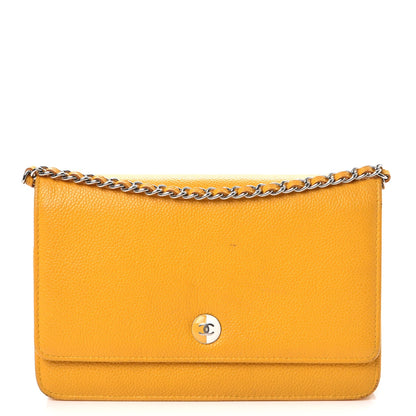 Chanel Caviar Wallet On Chain WOC Yellow 1 of 15