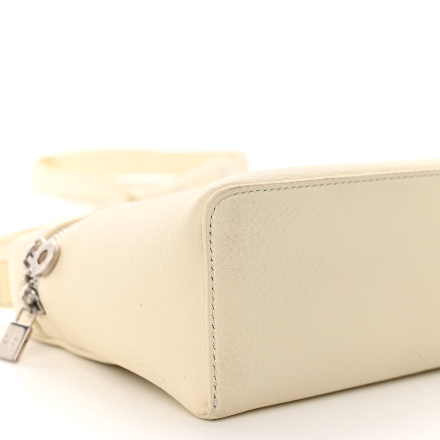 Loro Piana Grained Calfskin L19 Extra Pocket Pouch Whisper White 8 of 9