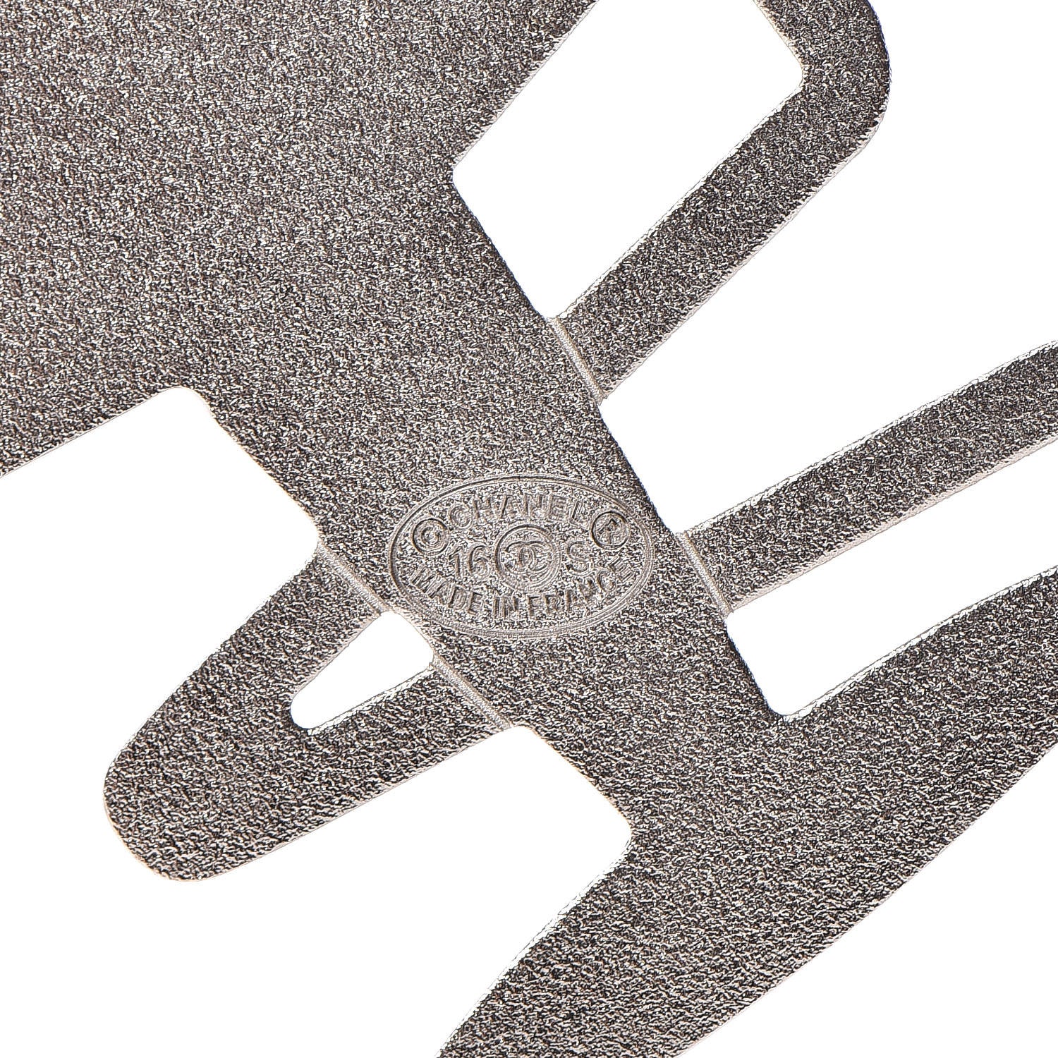 Chanel Crystal Metal CC Airplane Brooch Silver 4 of 5