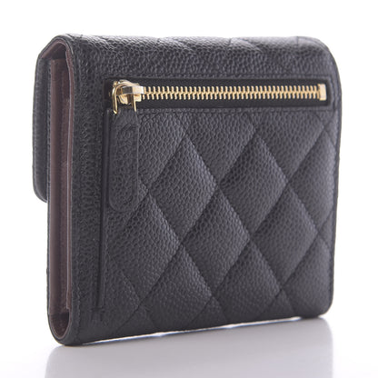 Chanel Caviar Quilted Compact Flap Wallet Black 3 of 9