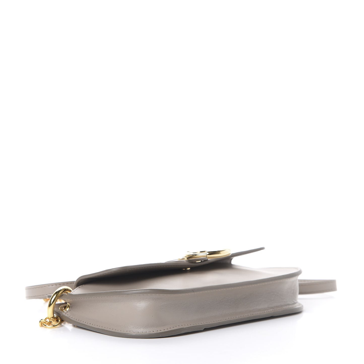 Shiny Calfskin Small Tess Crossbody Motty Grey