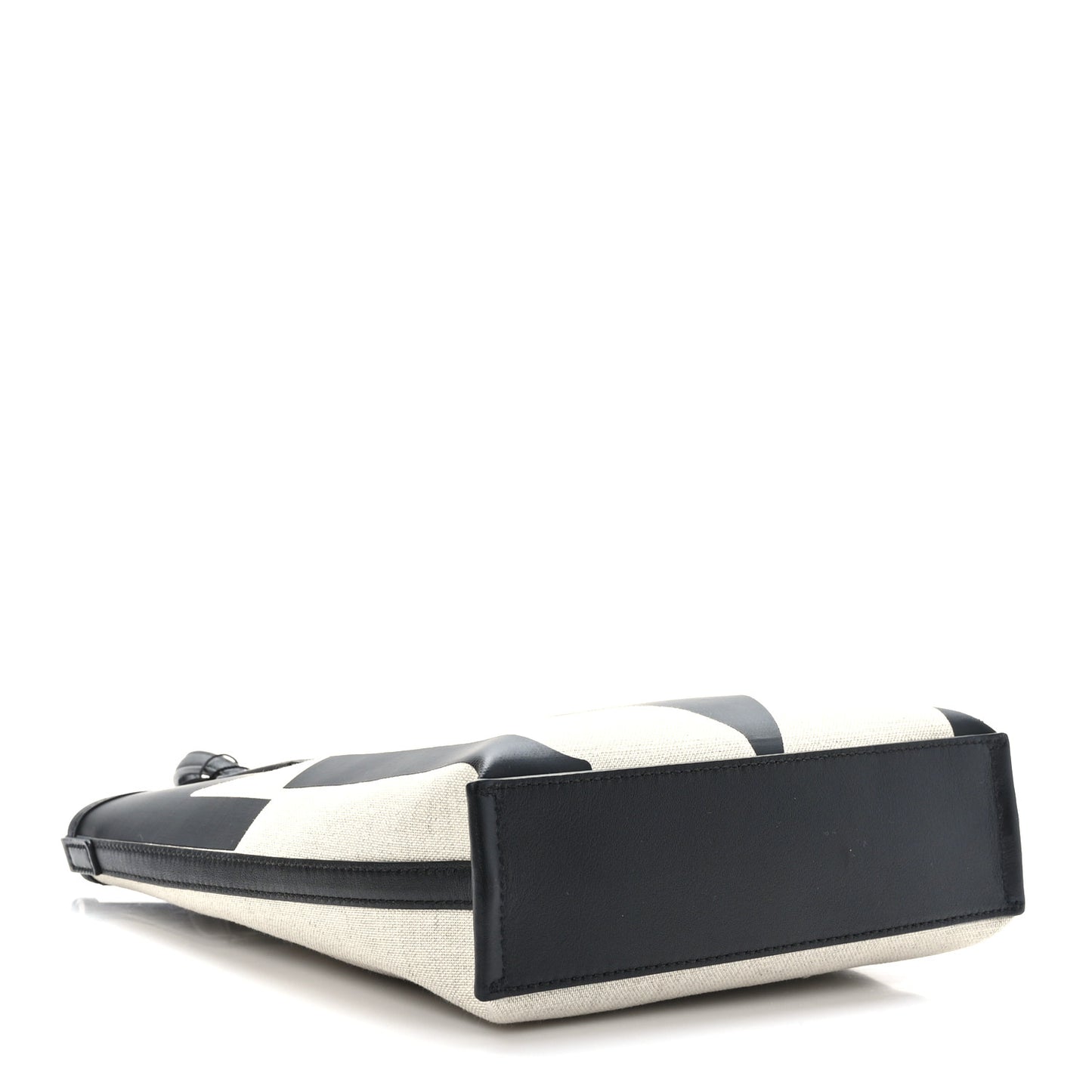 Canvas Glitch Logo Shopper Tote Black White