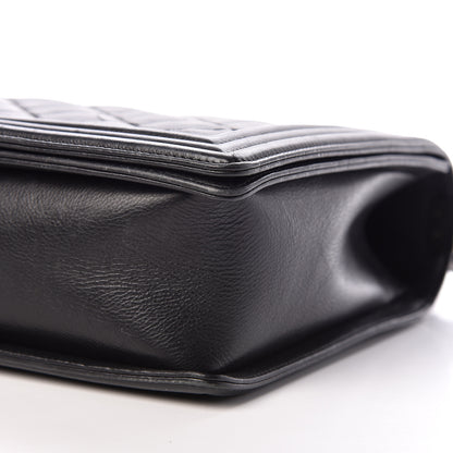 Chanel Calfskin Double Stitch Large Boy Flap Black 6 of 10