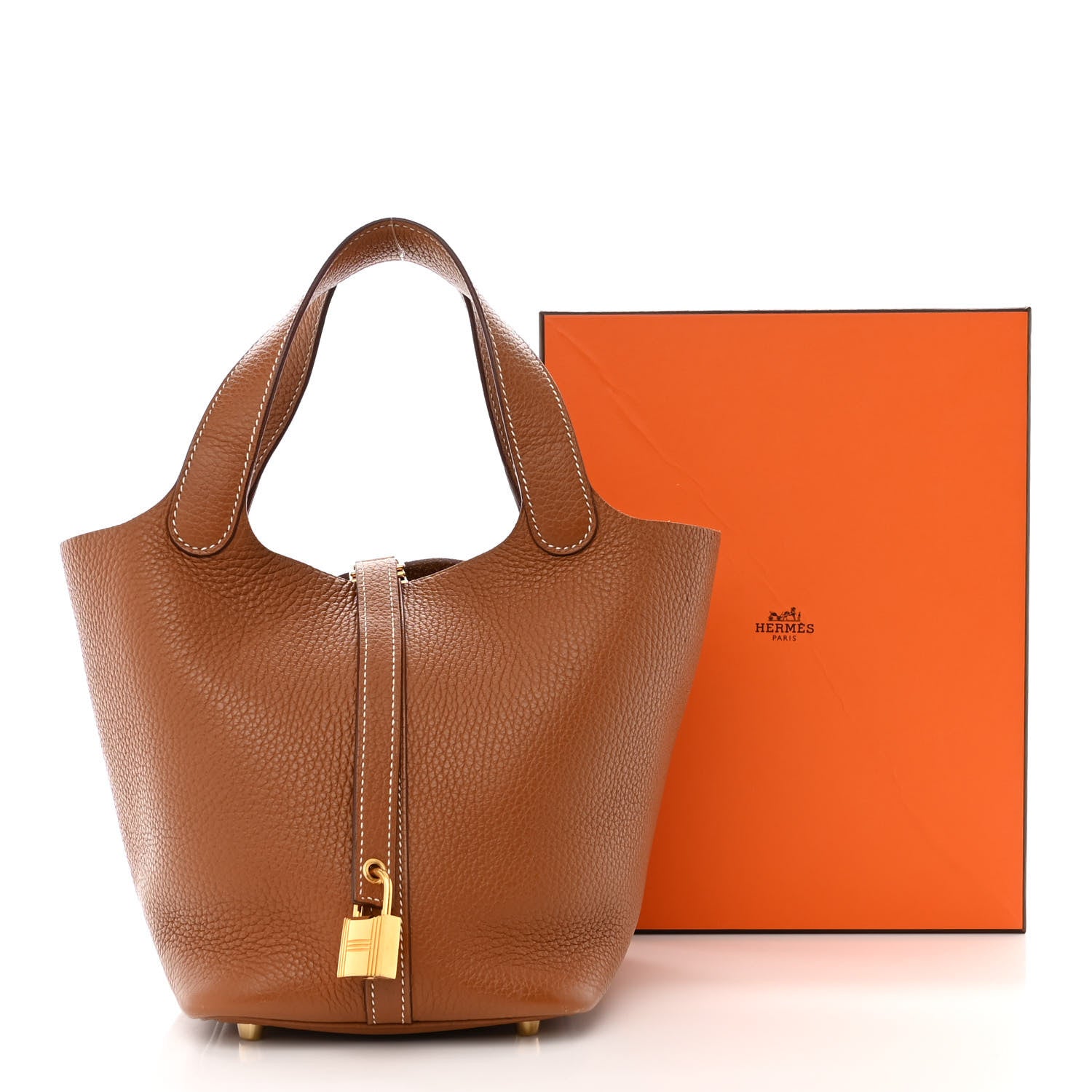 Hermes Taurillon Clemence Picotin Lock 18 PM Gold 12 of 12