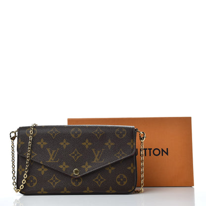 Louis Vuitton Monogram Pochette Felicie Chain Wallet Fuchsia 9 of 9