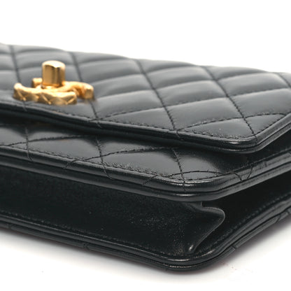 Chanel Lambskin Quilted Pillow Crush Wallet On Chain WOC Black 11 of 12