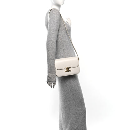 Celine Shiny Calfskin Medium Triomphe White 2 of 18