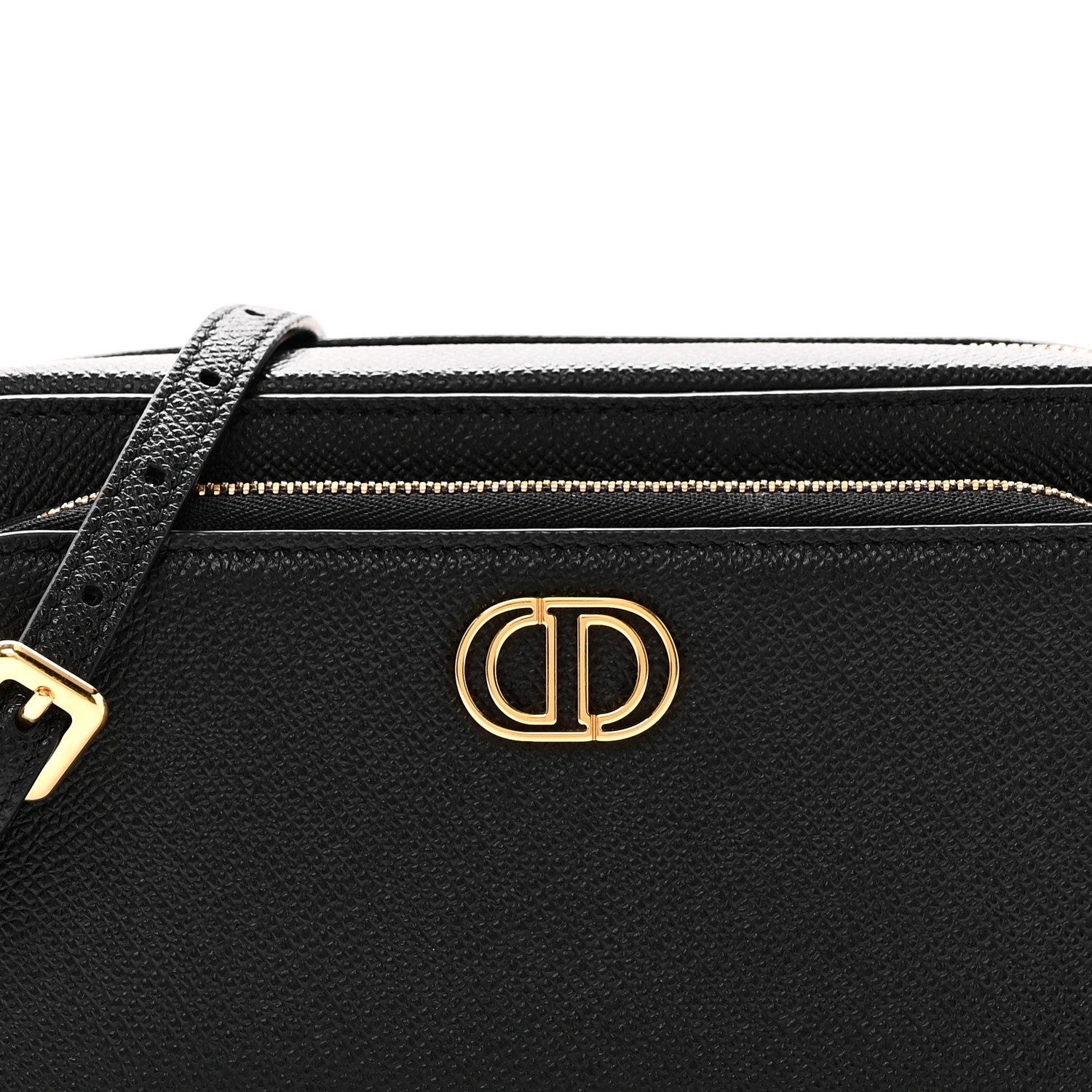 Christian Dior Grained Calfskin Caro Double Pouch Black 7 of 9