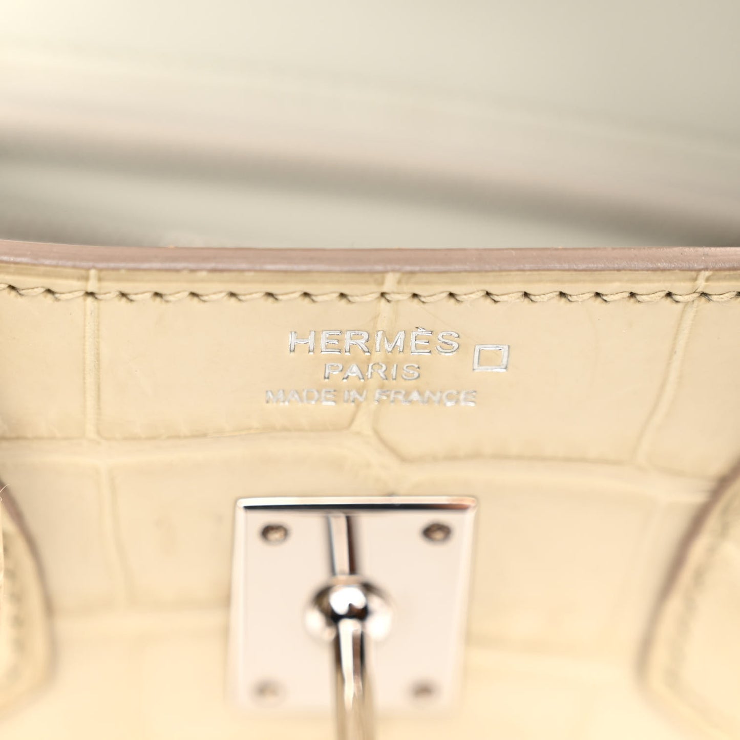 Matte Alligator Birkin 25 Beton
