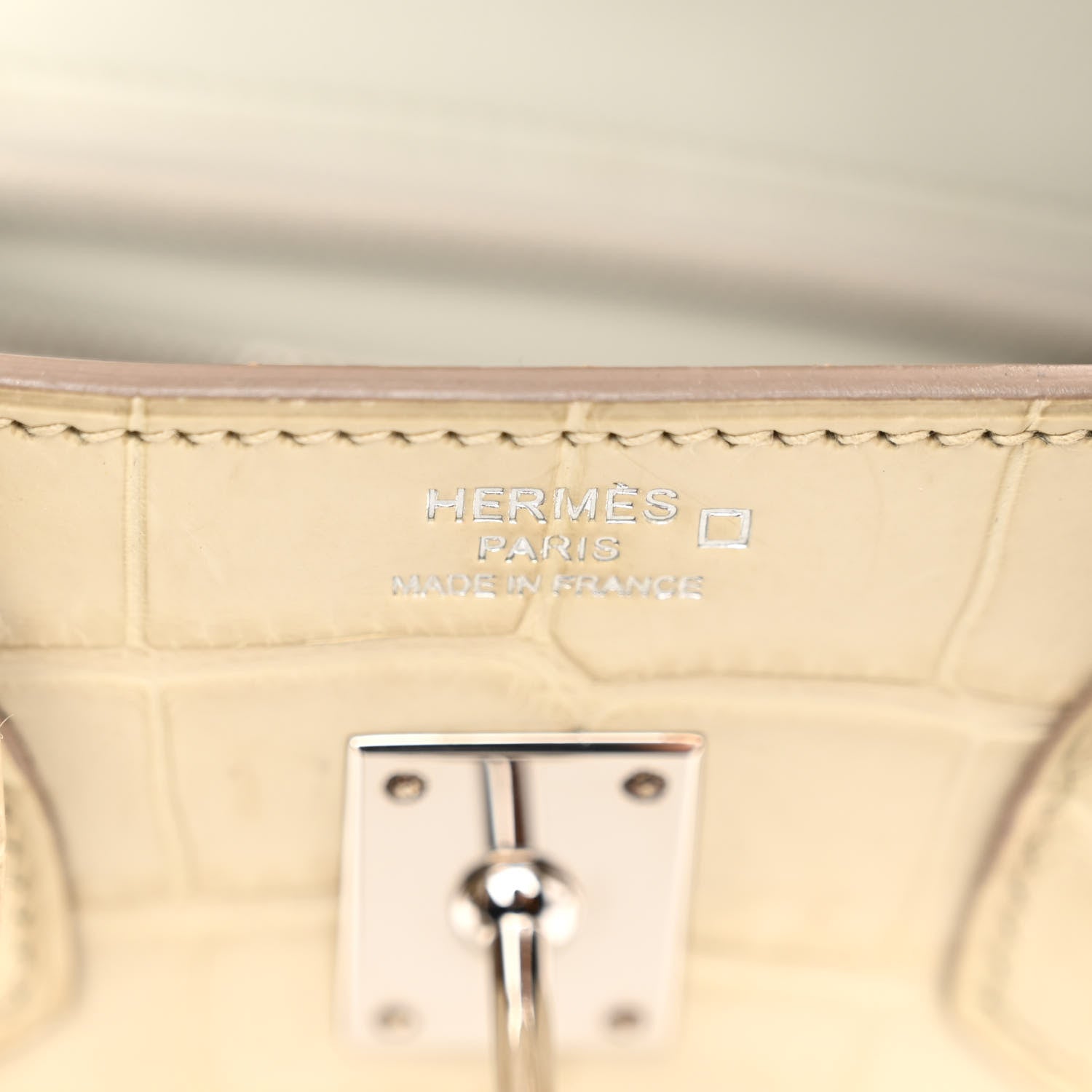 Hermes Matte Alligator Birkin 25 Beton 6 of 12