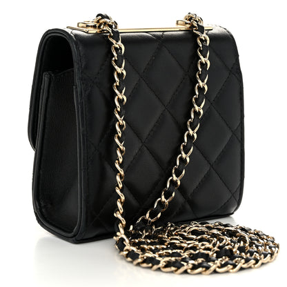 Chanel Lambskin Quilted Mini Trendy CC Chain Wallet Black 3 of 11