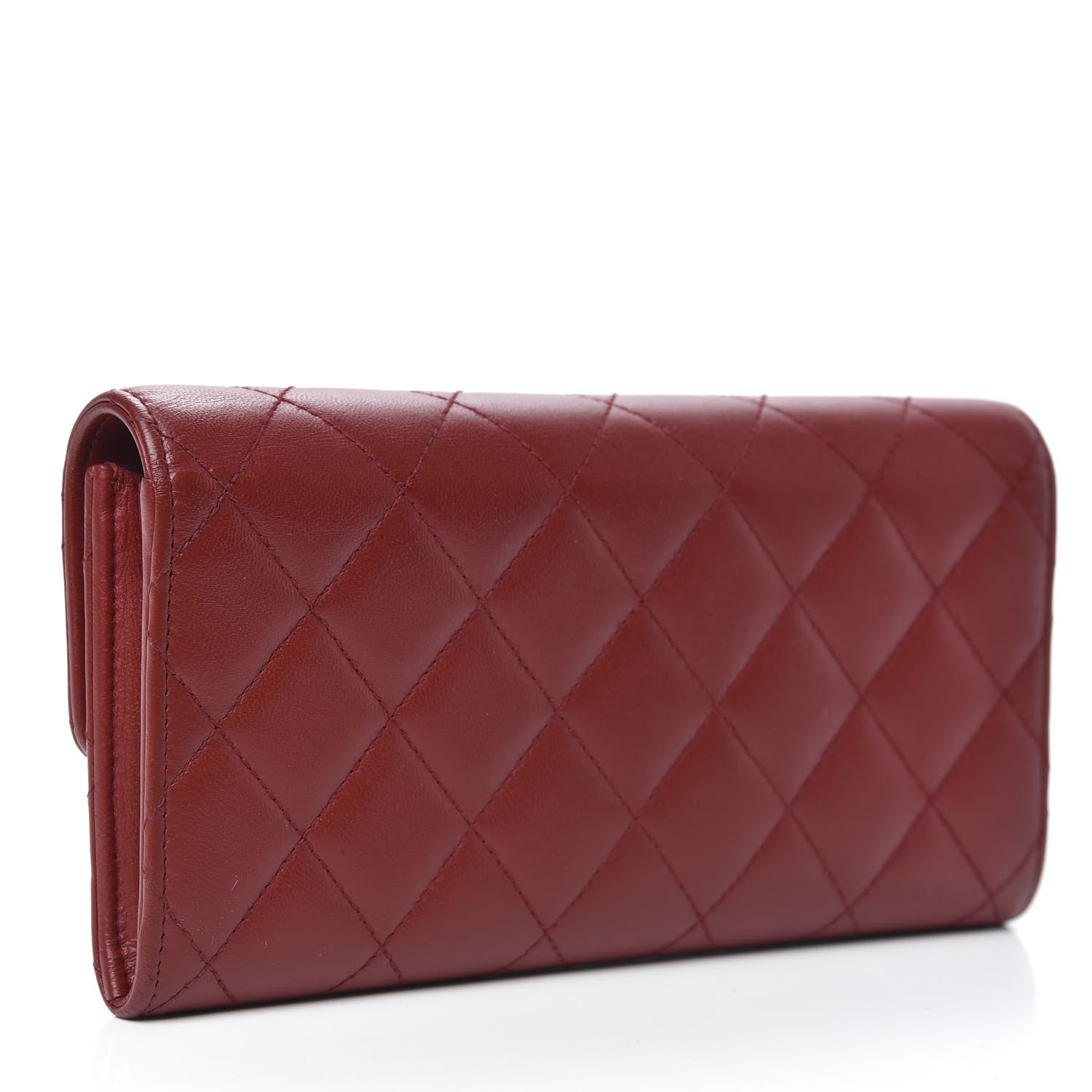 Chanel Lambskin Quilted Trendy CC Large Gusset Flap Wallet Dark Red 3 of 11