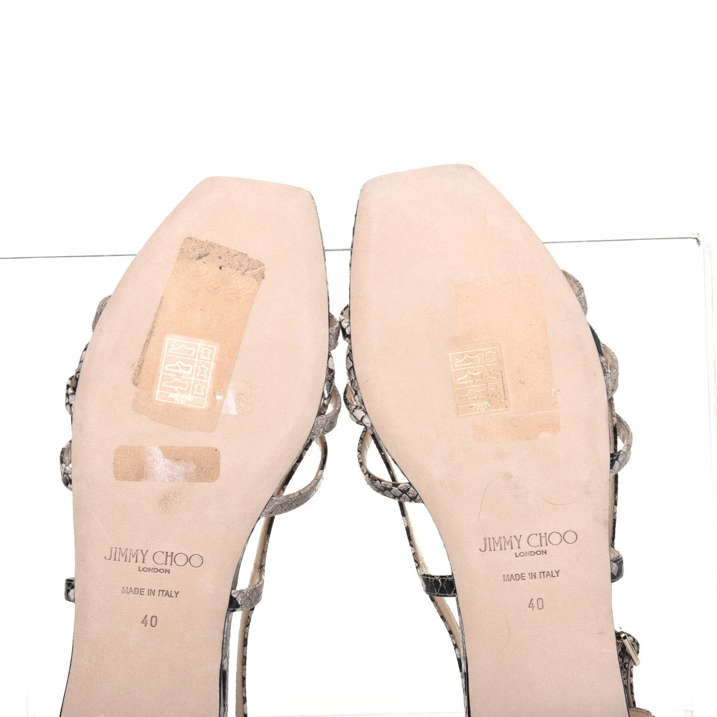 Snakeskin Arien Sandals 40 Natural