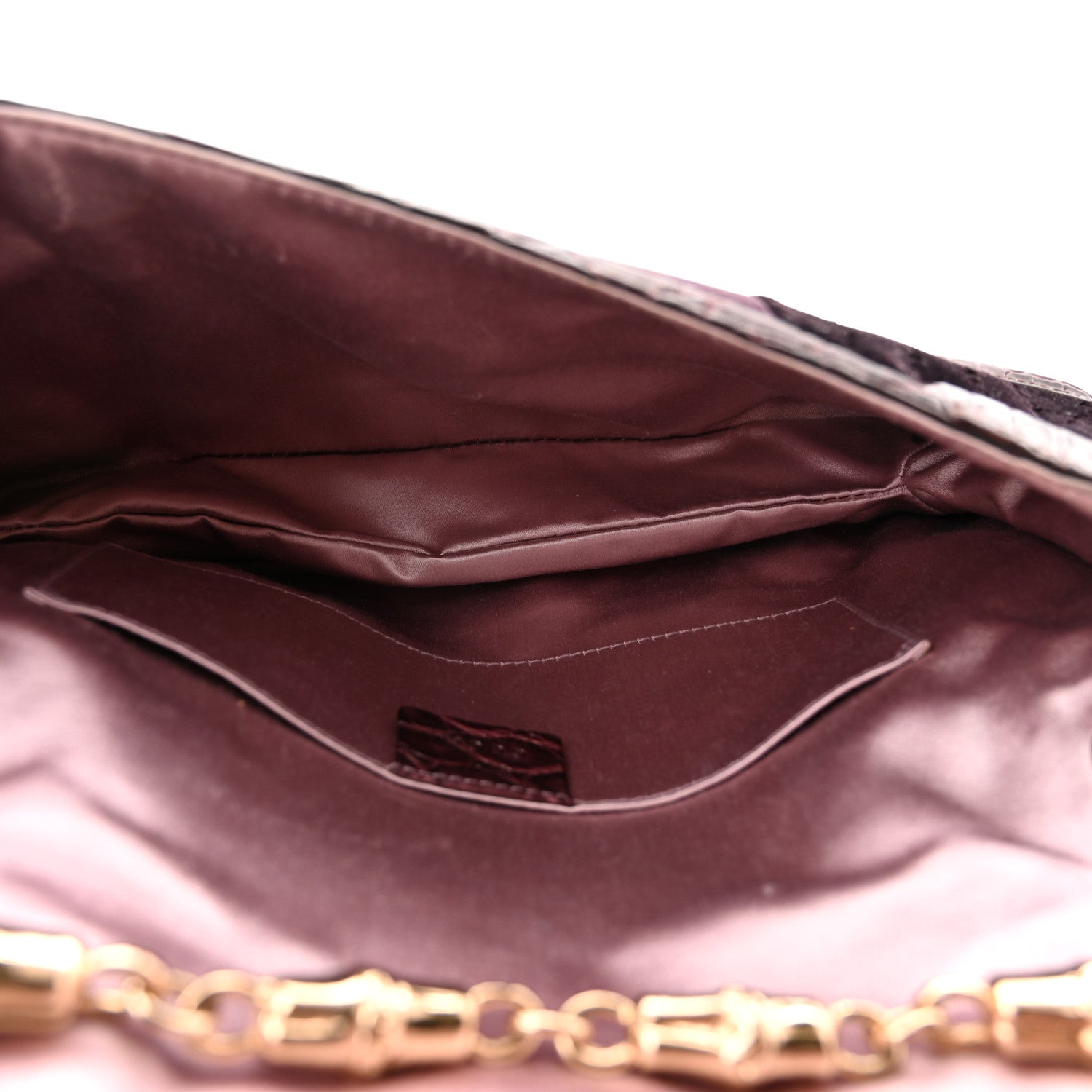 Gucci Velvet Monogram Crocodile Tom Ford Jeweled Dragon Shoulder Bag Purple Pink 4 of 10