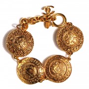 Chanel Medallion Bracelet Gold 1 of 12