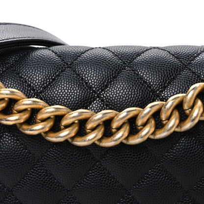 Chanel Caviar Quilted Medium Boy Flap Black 8 of 10