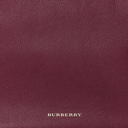 Burberry Soft Grain Calfskin House Check Small Helmsley Crossbody Dark Plum 6 of 8