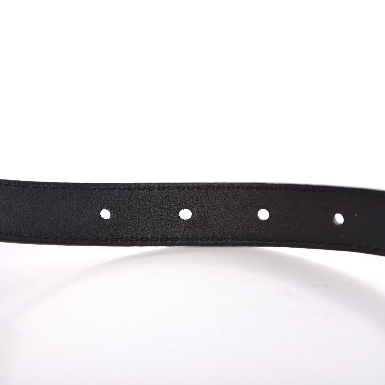 Gucci Calfskin Pearl Double G 20mm Belt 100 40 Black Cream 7 of 7