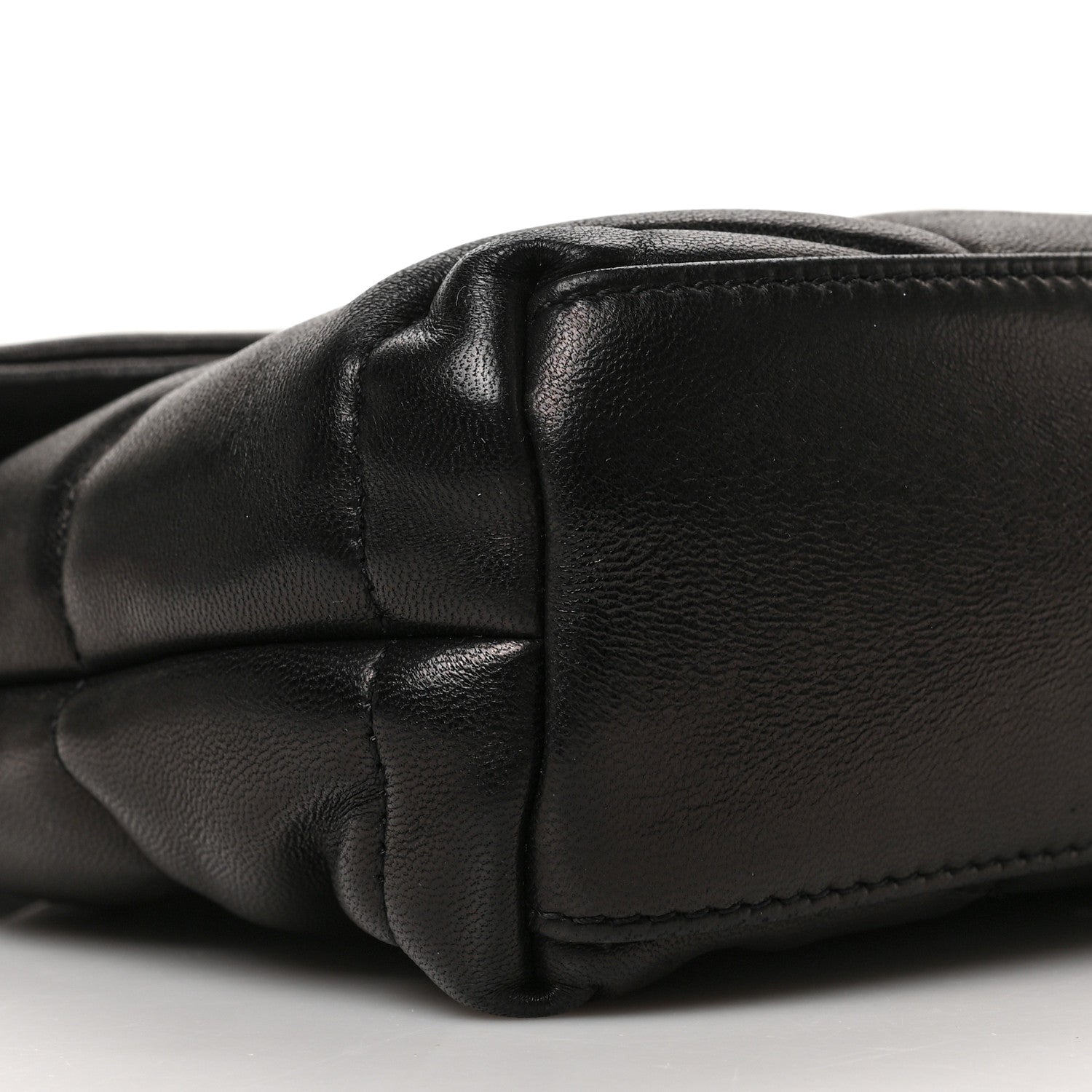 Saint Laurent Calfskin Quilted Toy Loulou Puffer Monogram Monochrome Chain Satchel Black 7 of 8