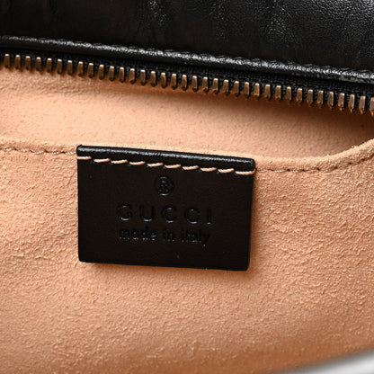 Gucci Calfskin Matelasse Small GG Marmont Chain Shoulder Bag Black 6 of 10