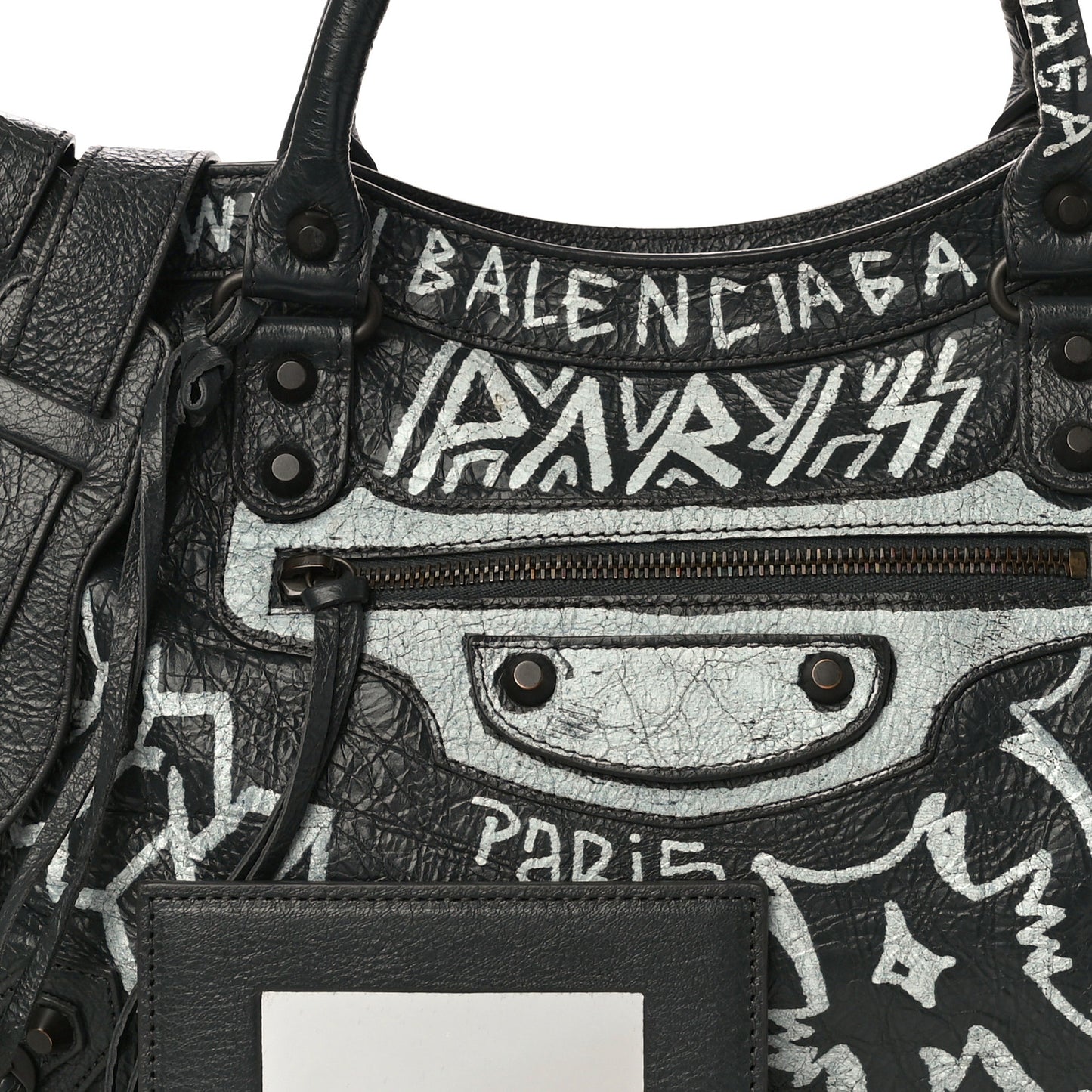 Agneau Arena Graffiti All Over Classic Hardware City Gris Fossile White