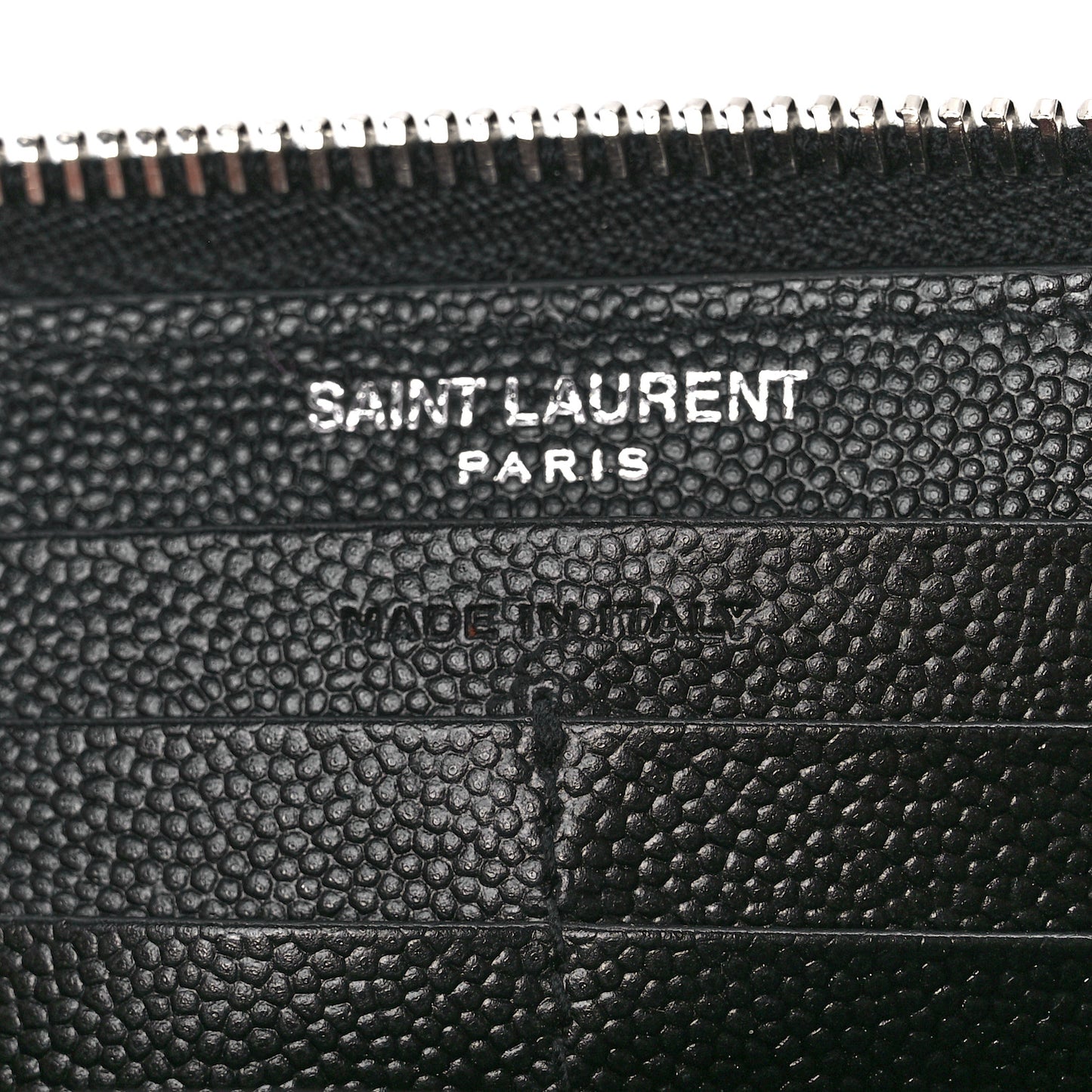 Grain De Poudre Matelasse Chevron Monogram Zip Around Wallet Black