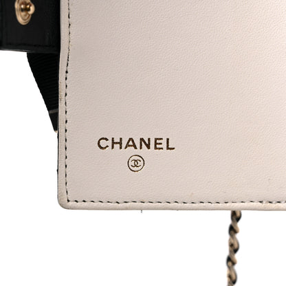 Chanel Lambskin Quilted Book Card Holder on Chain Black 7 of 16
