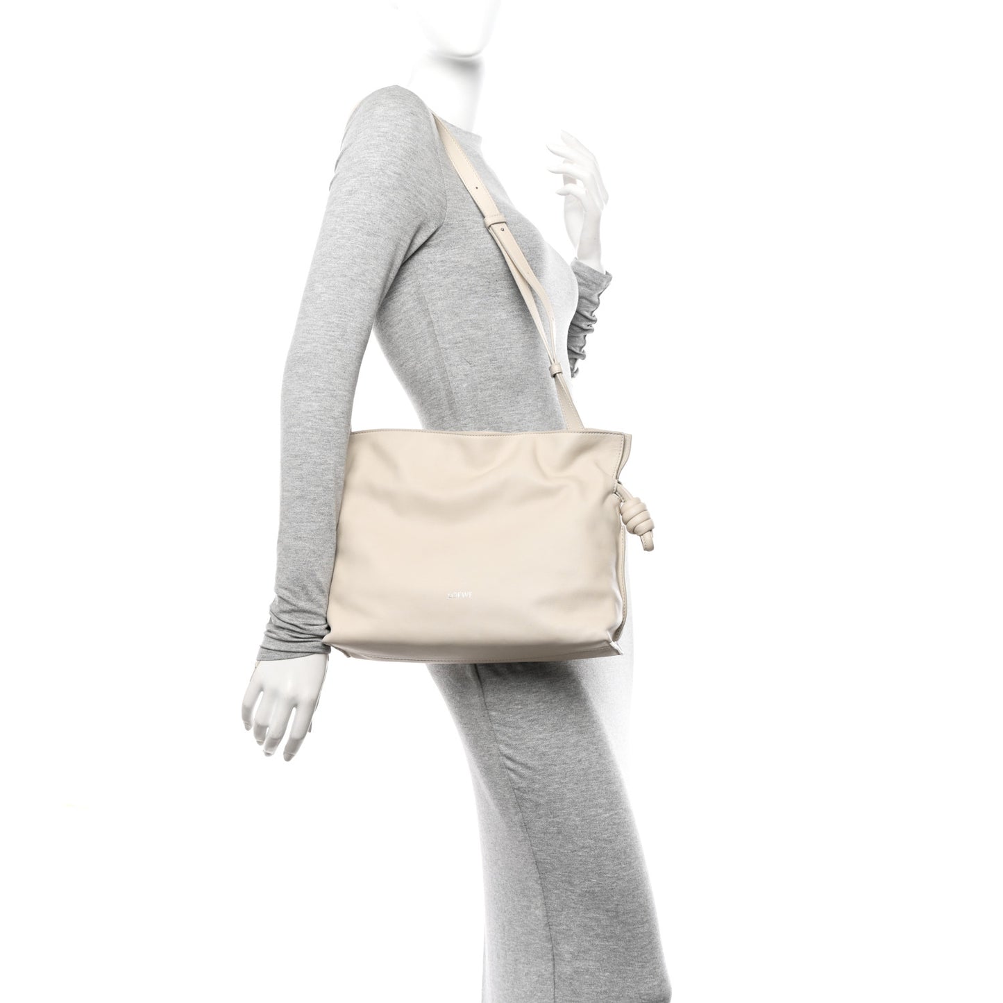 Nappa Medium Flamenco Knot Bag Sea Salt