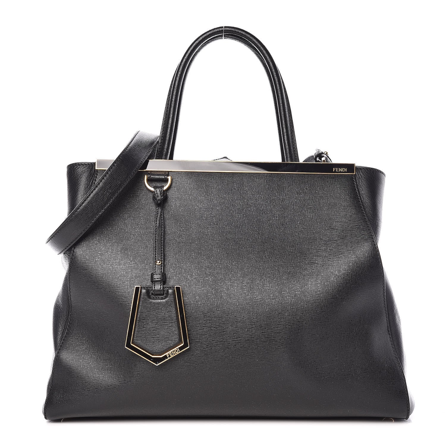 Fendi Vitello Elite Regular 2Jours Tote Black 1 of 13