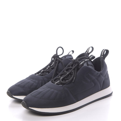 Fendi Nylon Womens FFreedom Sneakers 36.5 Blue Scuro Black White 3 of 9