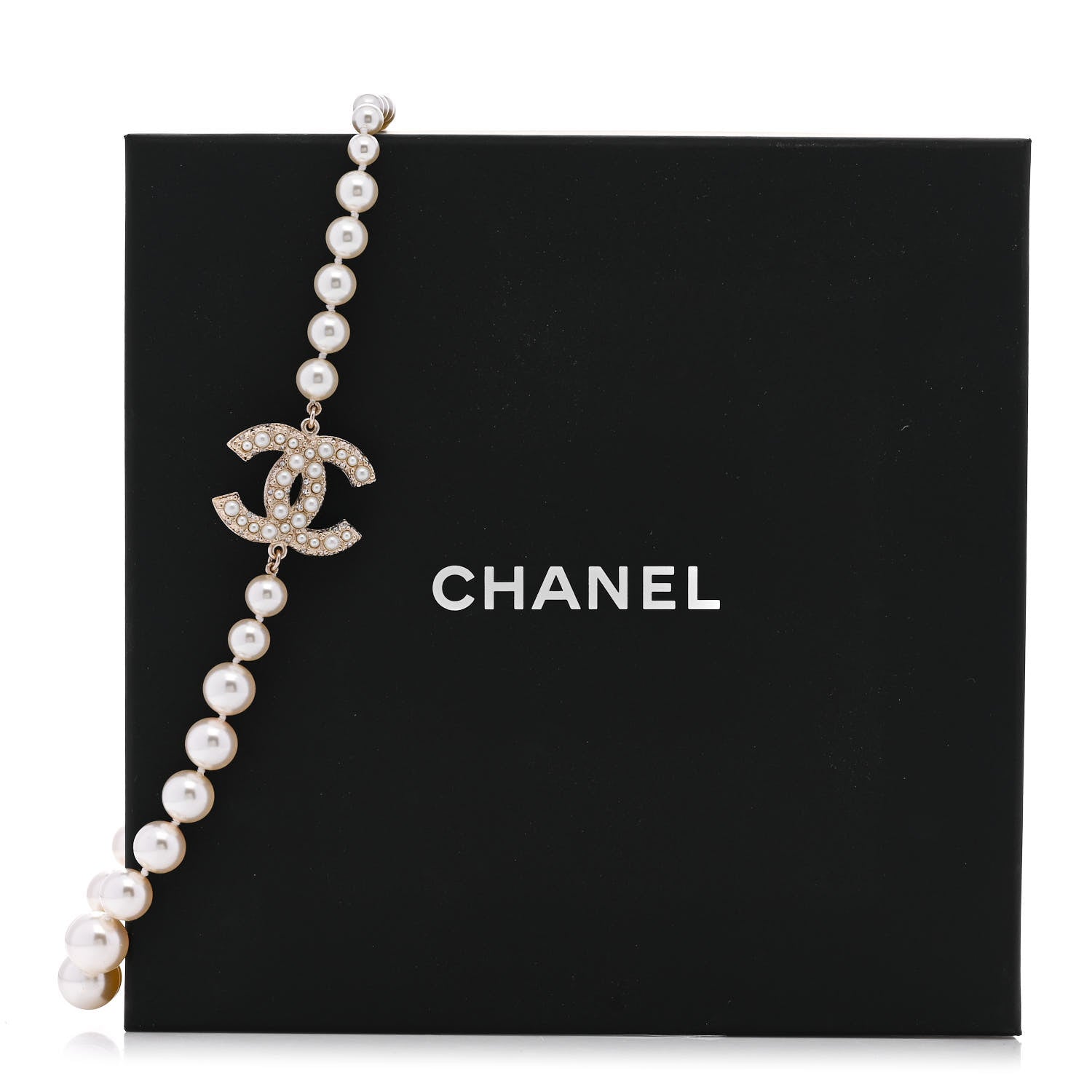Chanel Pearl CC 100th Anniversary Necklace Light Gold 6 of 6