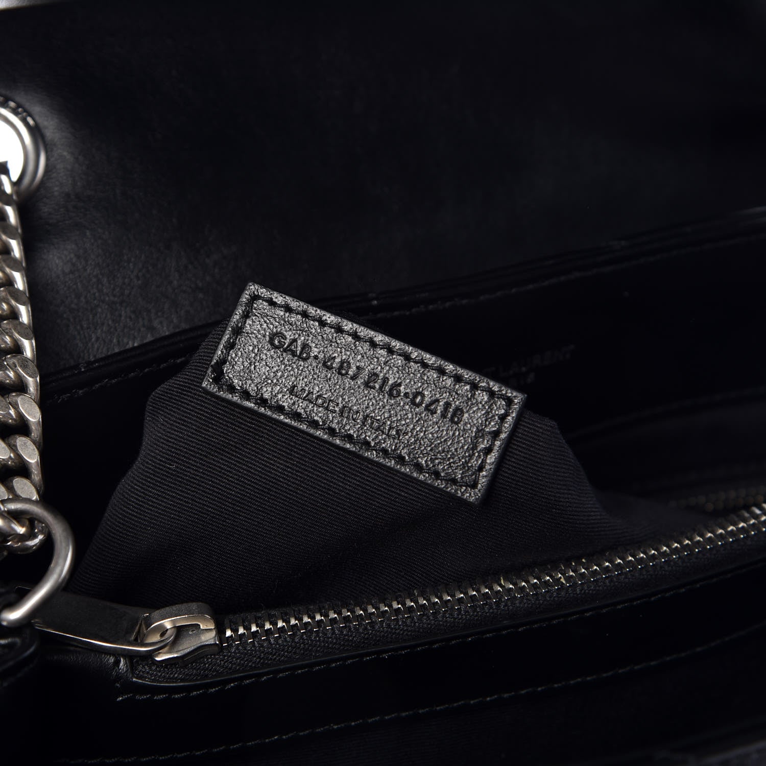 Saint Laurent Calfskin Y Quilted Monogram Medium Loulou Chain Satchel Black 8 of 10