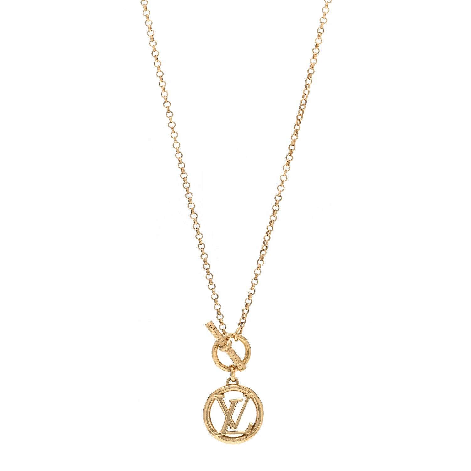 Louis Vuitton Metal Baby Louise Necklace Gold 1 of 4