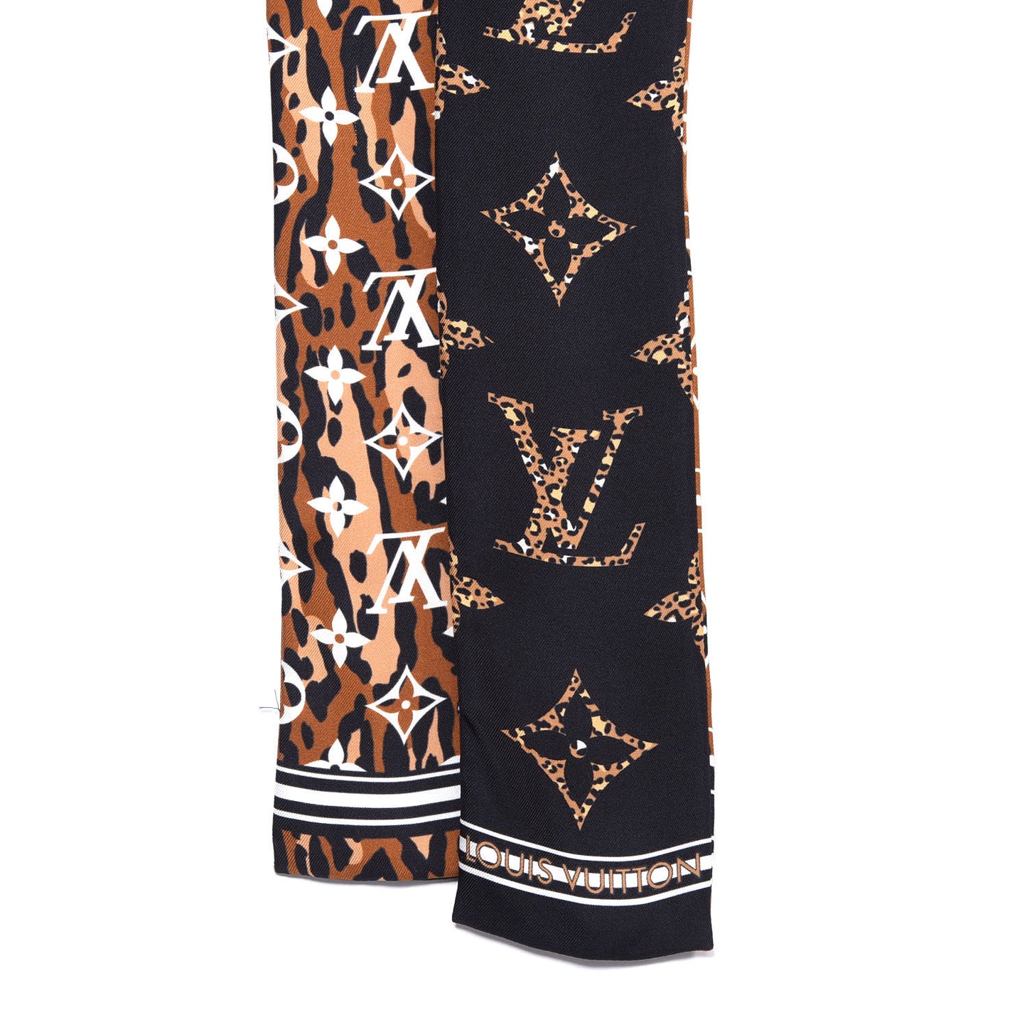 Silk Monogram Giant Jungle Bandeau Black
