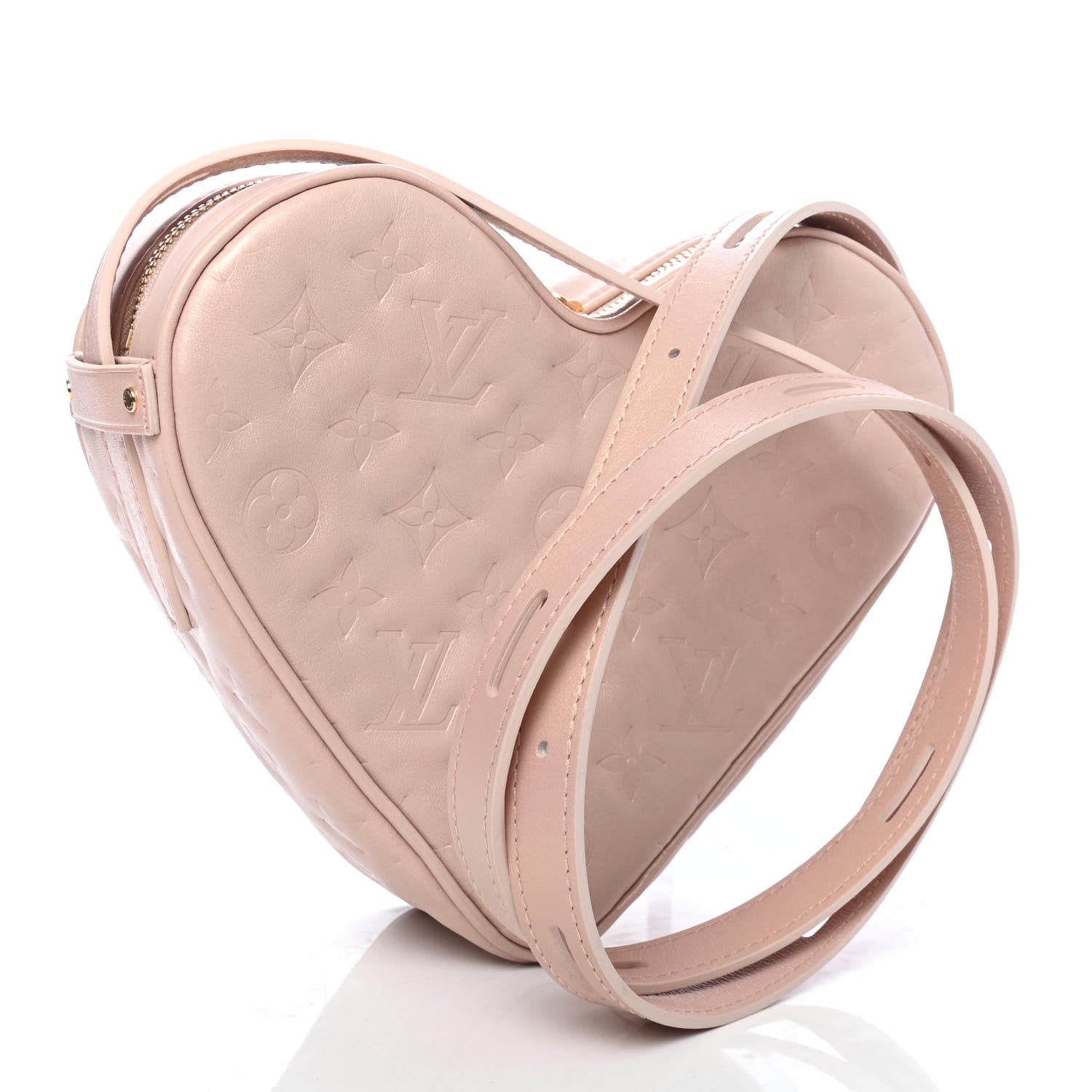 Louis Vuitton Lambskin Embossed Monogram Fall In Love Sac Coeur Light Pink 2 of 4