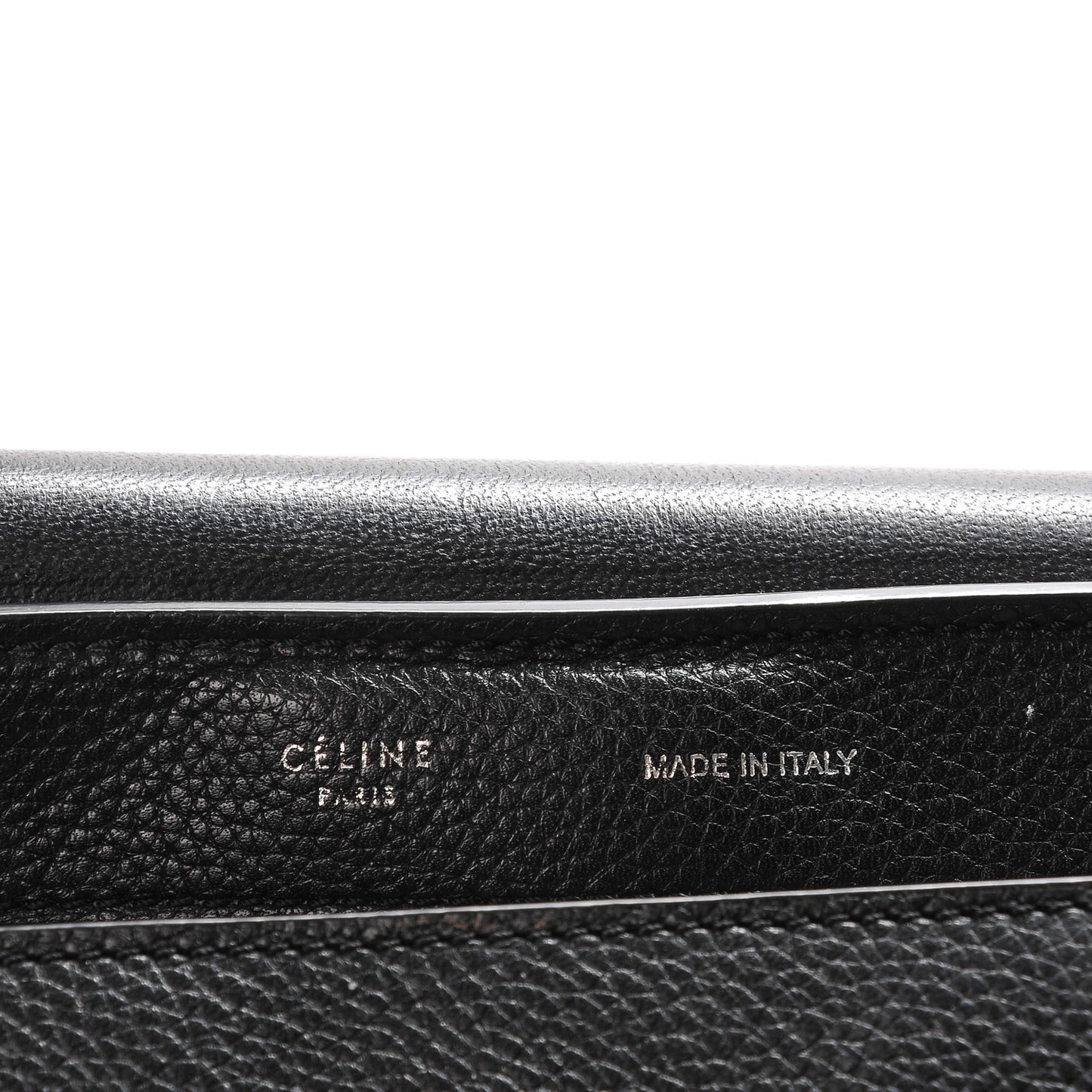 Drummed Calfskin Suede Large Trapeze Black