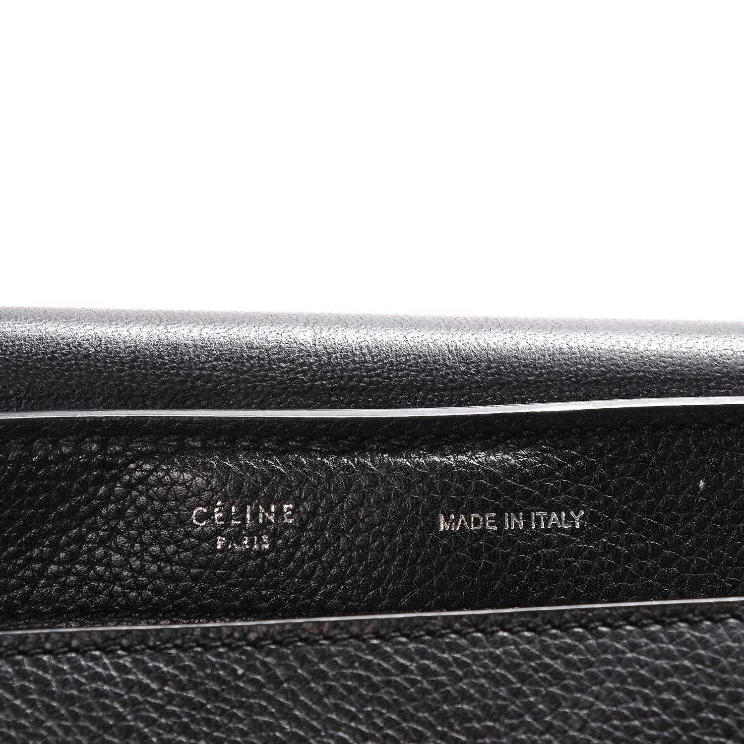 Celine Drummed Calfskin Suede Large Trapeze Black 6 of 9