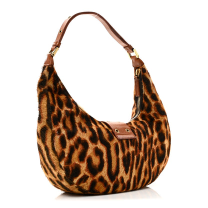 Christian Dior Pony Hair Leopard Print Street Chic Hobo 3 of 13