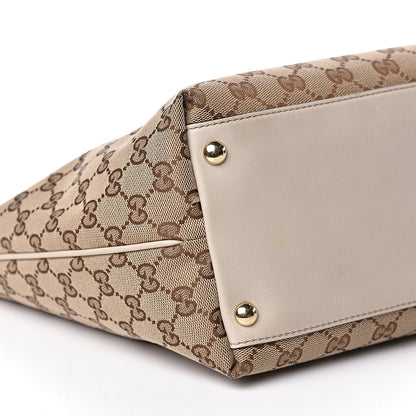 Gucci Monogram Medium New Britt Tote Off White 12 of 15