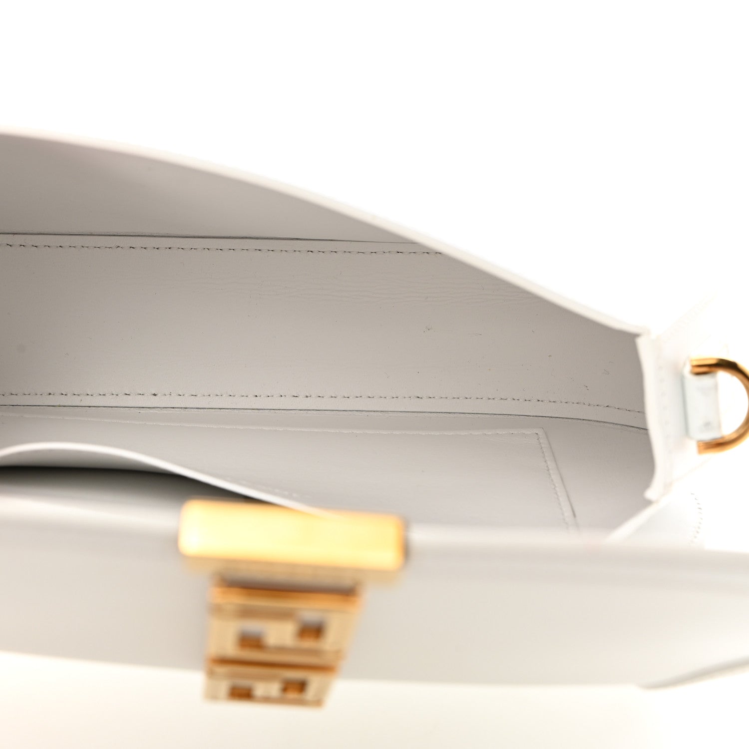 Versace Calfskin Medium Greca Goddess Shoulder Bag White 5 of 12