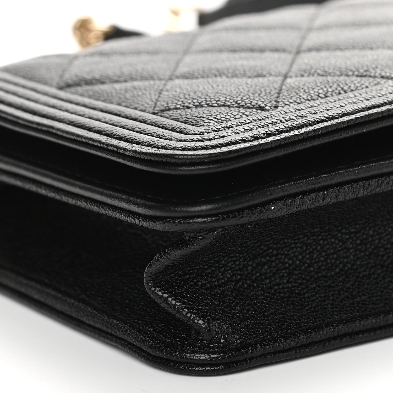Chanel Caviar Quilted Boy Wallet On Chain WOC Black 8 of 9