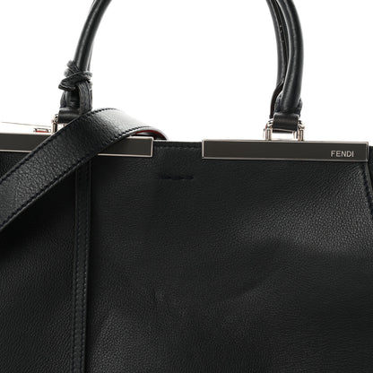Fendi Vitello Dolce Marmol Shiny Nappa Petite 3Jours Tote Blue Notte 8 of 10