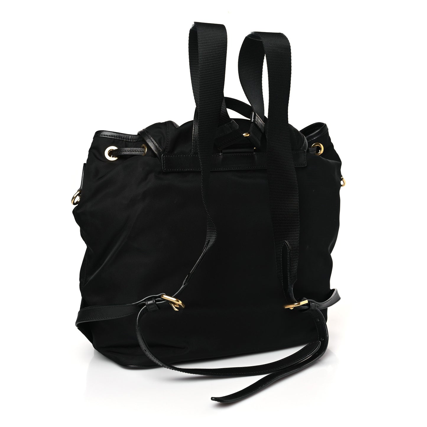 Tessuto Nylon Soft Calfskin Small Backpack Black