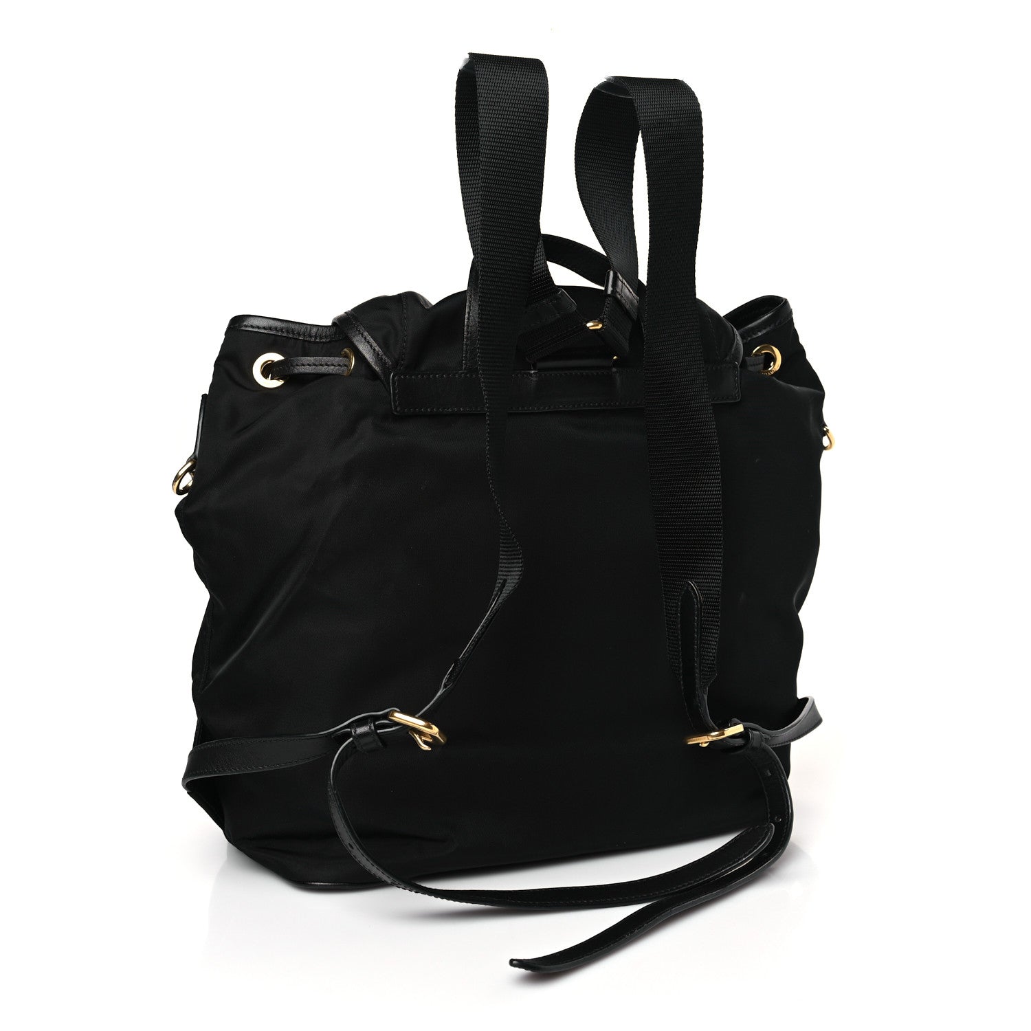 Prada Tessuto Nylon Soft Calfskin Small Backpack Black 3 of 8