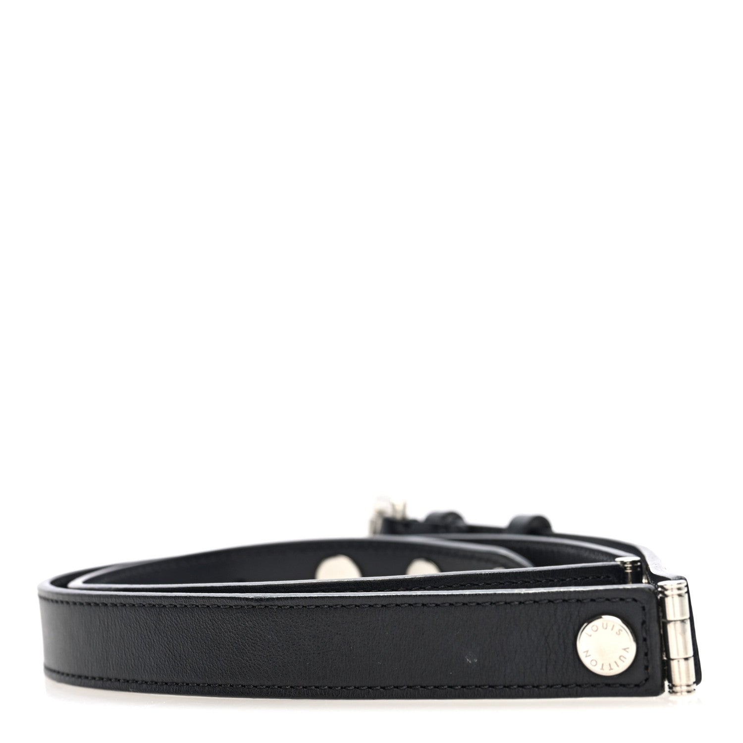 Louis Vuitton Calfskin Spikes Studded 75 30 Belt Black 2 of 6