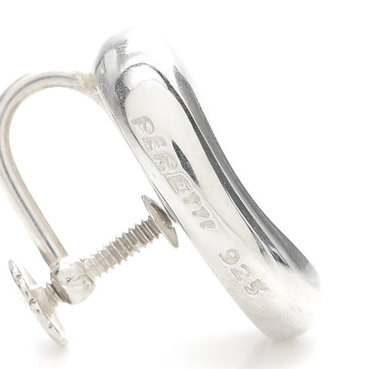 Tiffany Sterling Silver Elsa Peretti Bean Screw-Back Earrings 5 of 5
