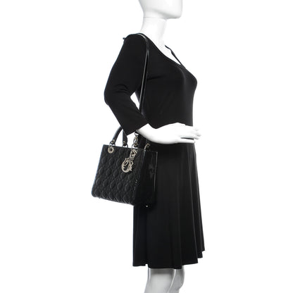 Christian Dior Patent Cannage Medium Lady Dior Black 2 of 13