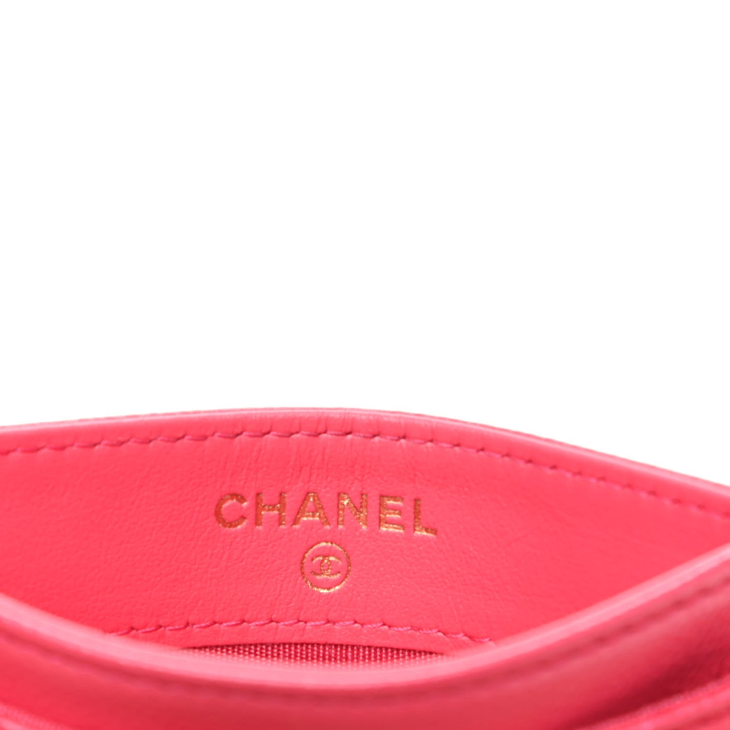 Caviar Quilted French New Wave Card Holder Rose