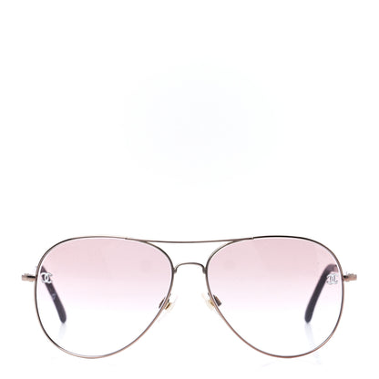 Chanel Metal Aviator CC Sunglasses 4189-T-Q Pink 2 of 8