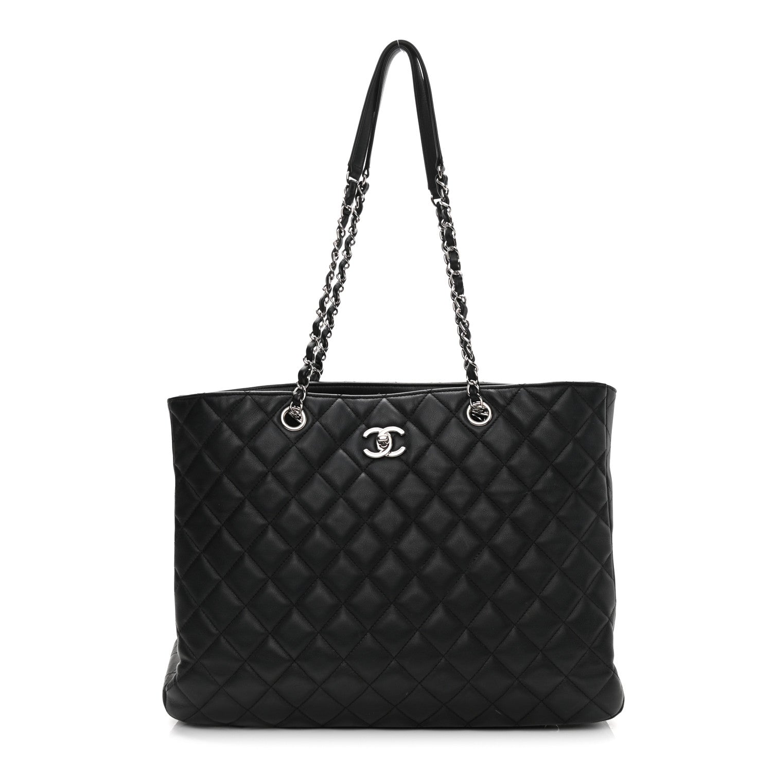 Chanel Calfskin Quilted Large Classic Shopping Tote Black 1 of 11
